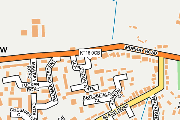KT16 0GB map - OS OpenMap – Local (Ordnance Survey)