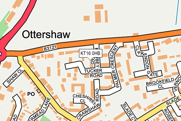 KT16 0HB map - OS OpenMap – Local (Ordnance Survey)