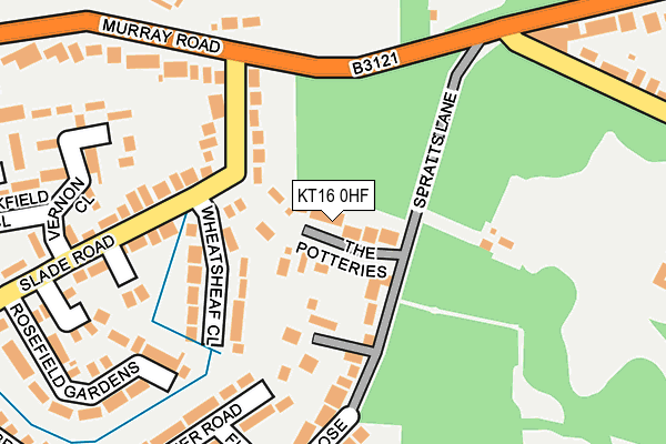 KT16 0HF map - OS OpenMap – Local (Ordnance Survey)