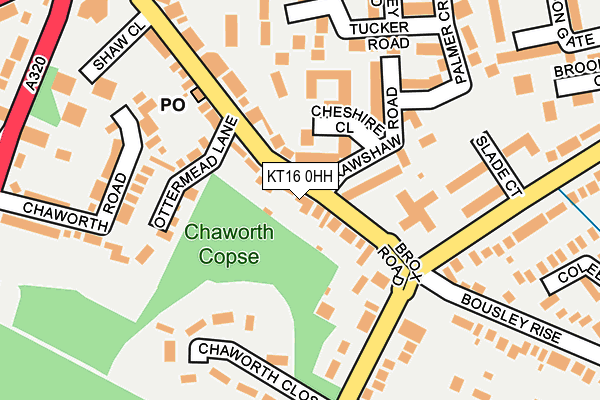 KT16 0HH map - OS OpenMap – Local (Ordnance Survey)