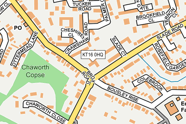 KT16 0HQ map - OS OpenMap – Local (Ordnance Survey)