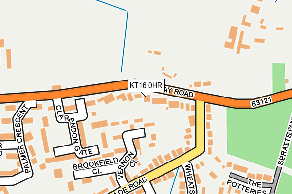 KT16 0HR map - OS OpenMap – Local (Ordnance Survey)