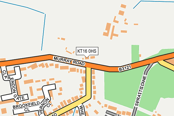 KT16 0HS map - OS OpenMap – Local (Ordnance Survey)