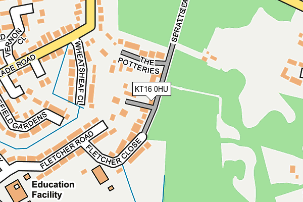 KT16 0HU map - OS OpenMap – Local (Ordnance Survey)