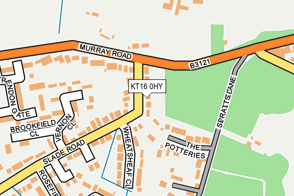 KT16 0HY map - OS OpenMap – Local (Ordnance Survey)