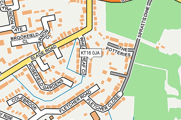 KT16 0JA map - OS OpenMap – Local (Ordnance Survey)