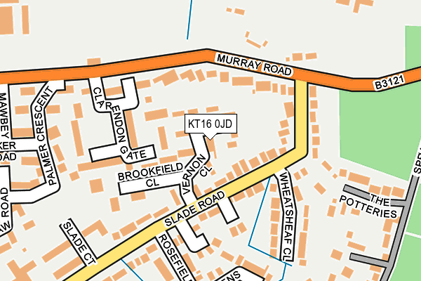 KT16 0JD map - OS OpenMap – Local (Ordnance Survey)