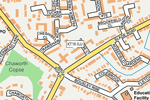 KT16 0JJ map - OS OpenMap – Local (Ordnance Survey)