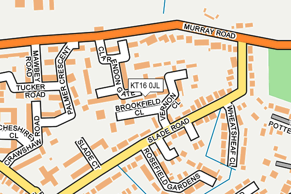 KT16 0JL map - OS OpenMap – Local (Ordnance Survey)