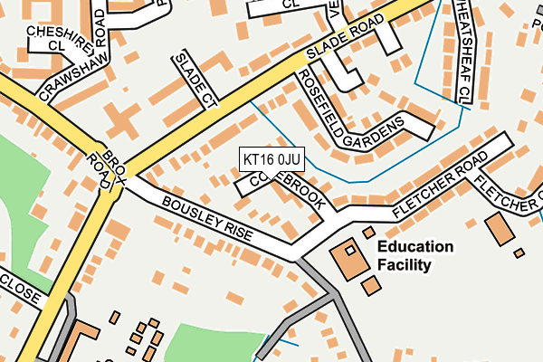 KT16 0JU map - OS OpenMap – Local (Ordnance Survey)