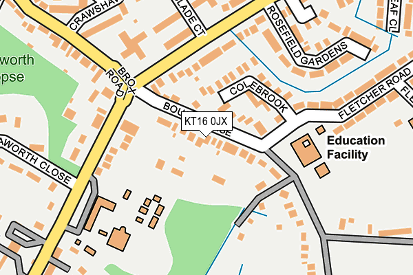 KT16 0JX map - OS OpenMap – Local (Ordnance Survey)