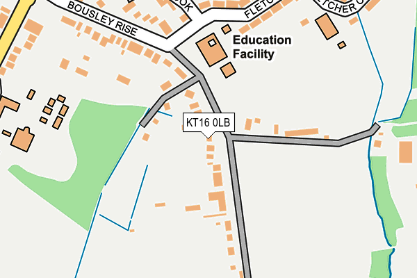 KT16 0LB map - OS OpenMap – Local (Ordnance Survey)