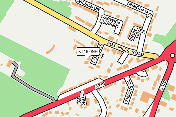 KT16 0NH map - OS OpenMap – Local (Ordnance Survey)
