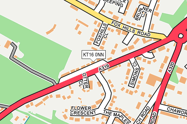 KT16 0NN map - OS OpenMap – Local (Ordnance Survey)