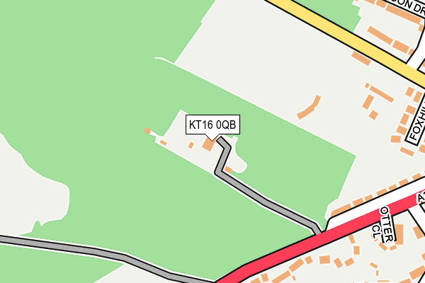 KT16 0QB map - OS OpenMap – Local (Ordnance Survey)