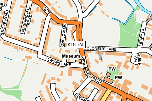 KT16 8AT map - OS OpenMap – Local (Ordnance Survey)