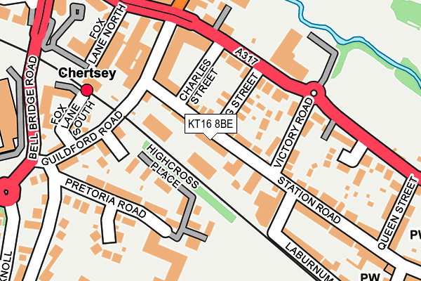 Map of THE ARTS AGENCY LTD at local scale