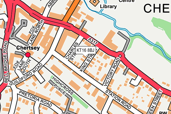 KT16 8BJ map - OS OpenMap – Local (Ordnance Survey)