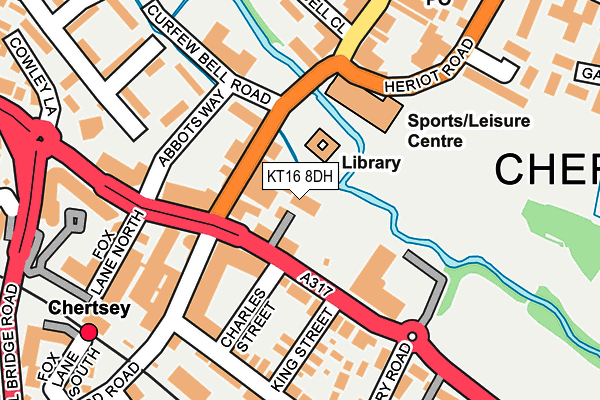 KT16 8DH map - OS OpenMap – Local (Ordnance Survey)