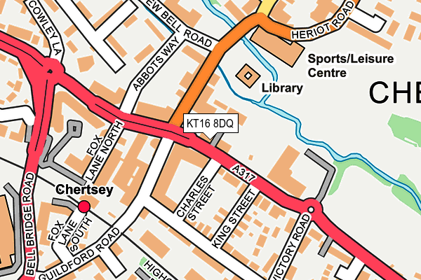 KT16 8DQ map - OS OpenMap – Local (Ordnance Survey)