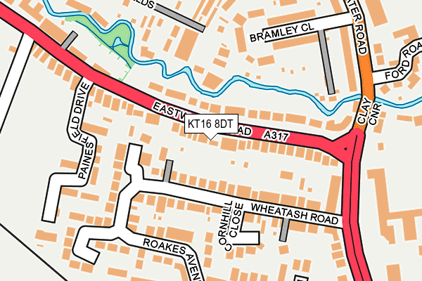 KT16 8DT map - OS OpenMap – Local (Ordnance Survey)