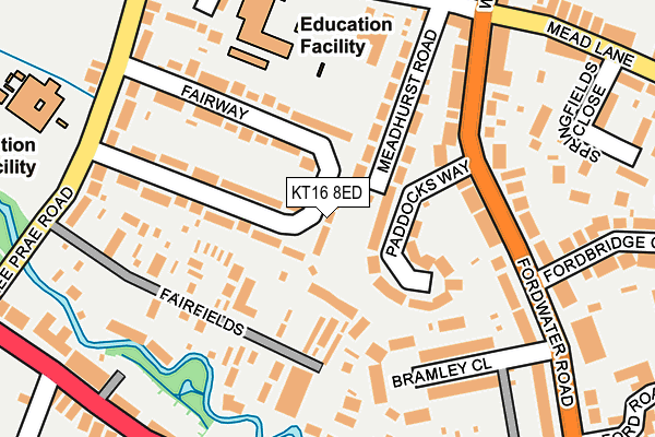 KT16 8ED map - OS OpenMap – Local (Ordnance Survey)