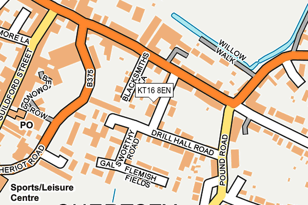 KT16 8EN map - OS OpenMap – Local (Ordnance Survey)