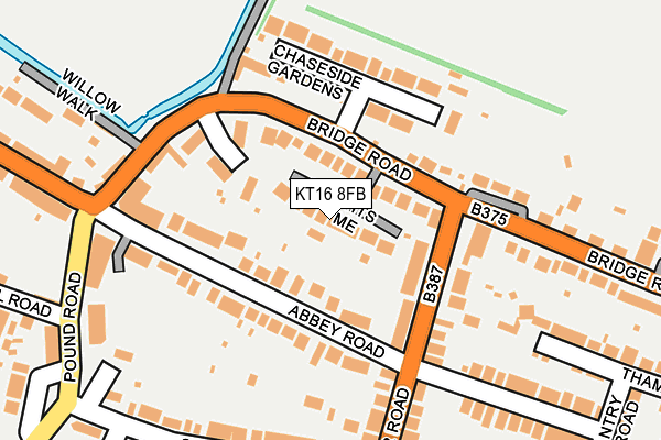 KT16 8FB map - OS OpenMap – Local (Ordnance Survey)