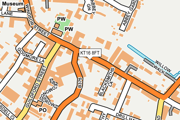 KT16 8FT map - OS OpenMap – Local (Ordnance Survey)