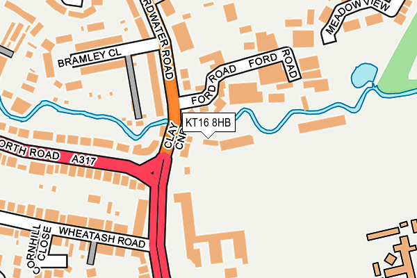 KT16 8HB map - OS OpenMap – Local (Ordnance Survey)