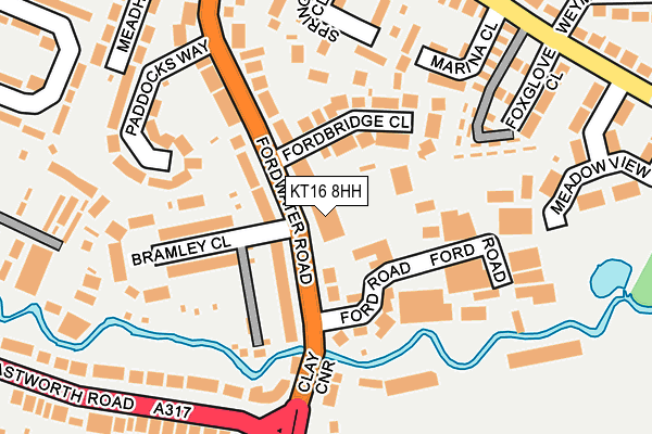 KT16 8HH map - OS OpenMap – Local (Ordnance Survey)