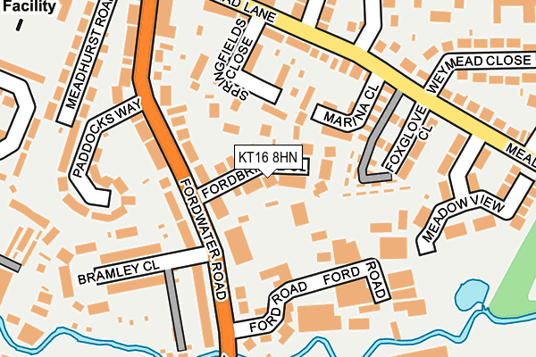 KT16 8HN map - OS OpenMap – Local (Ordnance Survey)