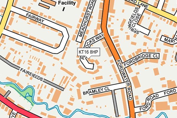 KT16 8HP map - OS OpenMap – Local (Ordnance Survey)