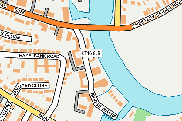 KT16 8JB map - OS OpenMap – Local (Ordnance Survey)