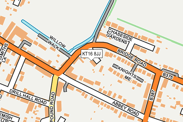 KT16 8JJ map - OS OpenMap – Local (Ordnance Survey)