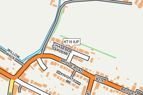 KT16 8JP map - OS OpenMap – Local (Ordnance Survey)