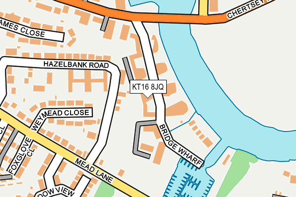 KT16 8JQ map - OS OpenMap – Local (Ordnance Survey)