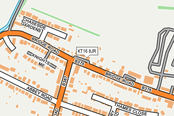 KT16 8JR map - OS OpenMap – Local (Ordnance Survey)
