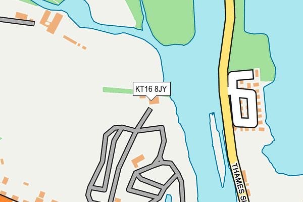 KT16 8JY map - OS OpenMap – Local (Ordnance Survey)