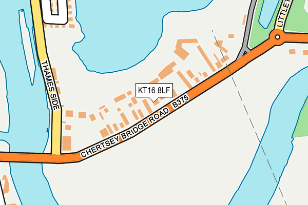 KT16 8LF map - OS OpenMap – Local (Ordnance Survey)
