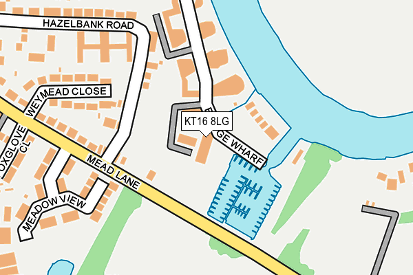 KT16 8LG map - OS OpenMap – Local (Ordnance Survey)