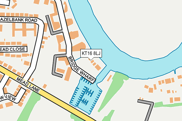 KT16 8LJ map - OS OpenMap – Local (Ordnance Survey)