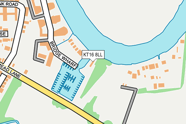 KT16 8LL map - OS OpenMap – Local (Ordnance Survey)