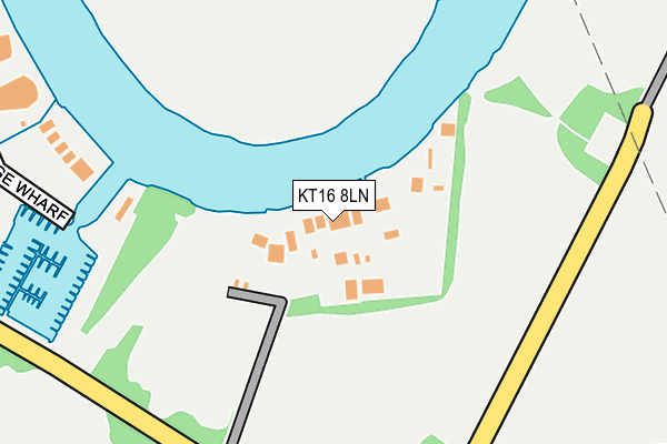 KT16 8LN map - OS OpenMap – Local (Ordnance Survey)