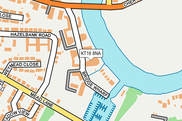KT16 8NA map - OS OpenMap – Local (Ordnance Survey)