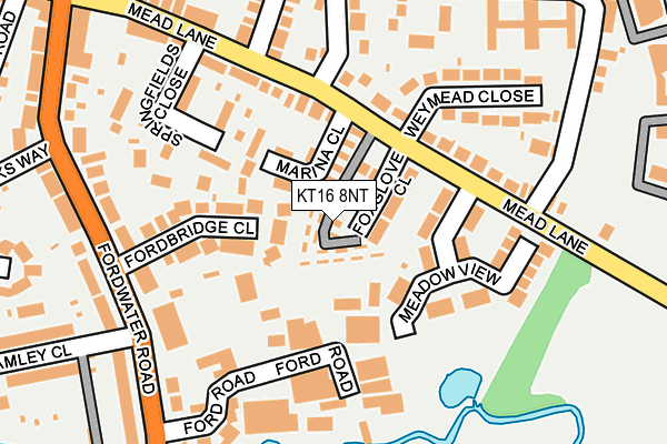 KT16 8NT map - OS OpenMap – Local (Ordnance Survey)