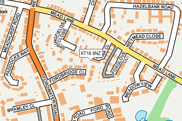 KT16 8NZ map - OS OpenMap – Local (Ordnance Survey)