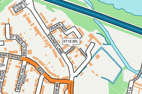 KT16 8PL map - OS OpenMap – Local (Ordnance Survey)