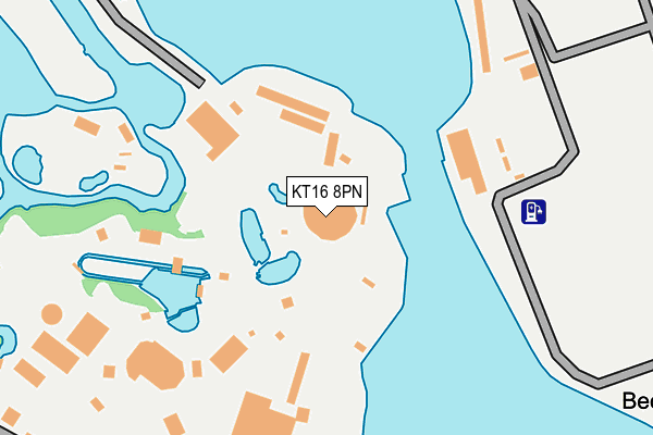 KT16 8PN map - OS OpenMap – Local (Ordnance Survey)