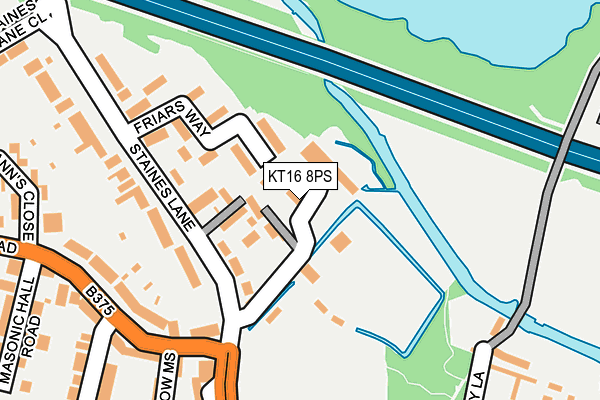 KT16 8PS map - OS OpenMap – Local (Ordnance Survey)